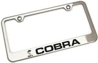 Ford Mustang SVT Cobra License Plate Frame Stainless Steel Laser Etched Metal: Automotive