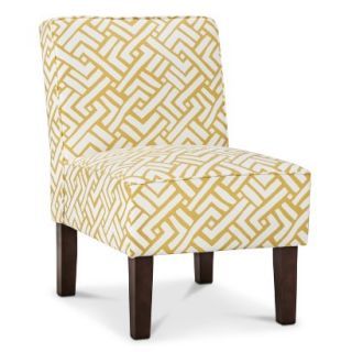 Accent Chair: Upholstered Chair: Threshold Slipper Chair   Yellow Geo
