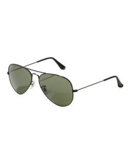 Mens Classic Aviator Sunglasses, Black   Ray Ban   Black