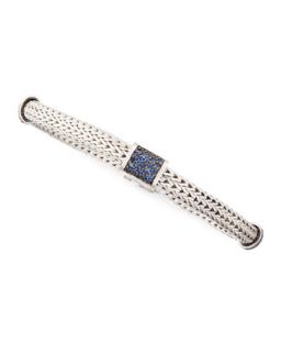4 Station Classic Chain Blue Sapphire Bracelet   John Hardy   Silver