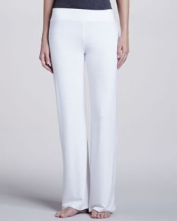 Womens French Terry Lounge Pants, White   Natori   White (MEDIUM)
