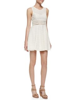 Womens Daisy Waist Fit And Flare Dress, Ivory   Free People   White (10)