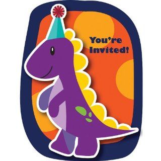 Little Dino Party Invitation Postcard (8) Invites Dinosaur Birthday Party: Toys & Games