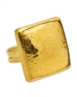 Amulet 24K Gold Large Square Ring   Gurhan   Gold (6.5)