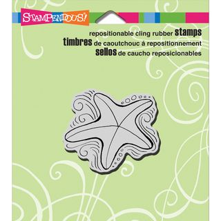 Stampendous Cling Rubber Stamp 3.5inx4in Sheet penpattern Starfish