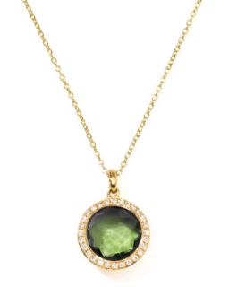 Rock Candy 18k Gold Mini Lollipop Necklace in Peridot & Diamond   Ippolita  