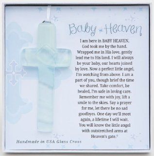 Shop Grandparent Gifts Baby Heaven Memorial Glass Cross Ornament with Poem 4 inches at the  Home Dcor Store. Find the latest styles with the lowest prices from The Grandparent Gift Co.