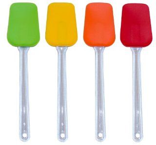 Silicone Spatulas   10 Inch (Set of 4, Asst Colors): Kitchen & Dining