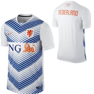 NIKE Mens Netherlands Squad Pre Match Short Sleeve Soccer Jersey   Size: