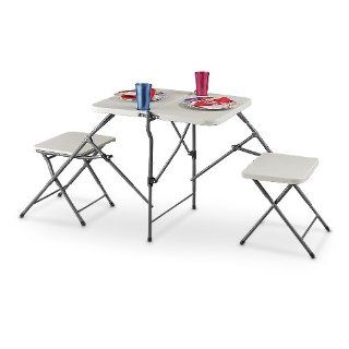 Portable Folding Table / Bench Set  Camping Tables  Sports & Outdoors
