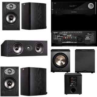 Polk Audio TSX110 5.1 Home Theater System (Black) Harman Kardon AVR 1710 700 watt: Electronics