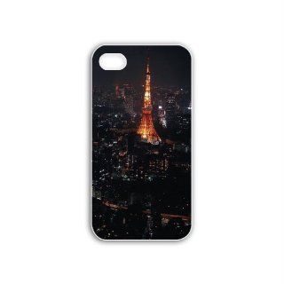 Diy Iphone 4/4S Travel Series tokyo by night wide Travel World Black Case of Family Cellphone Shell For Girls: Cell Phones & Accessories