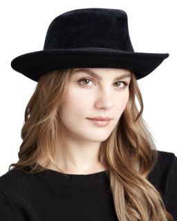 Tracy Velour Belted Hat   Eric Javits   Black (ONE SIZE)