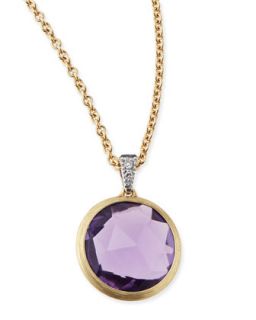 Delicati Jaipur Amethyst Necklace with Diamonds   Marco Bicego   Gold