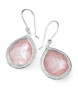 Stella Teardrop Earrings in Pink Mother of Pearl & Diamonds, 33mm   Ippolita  