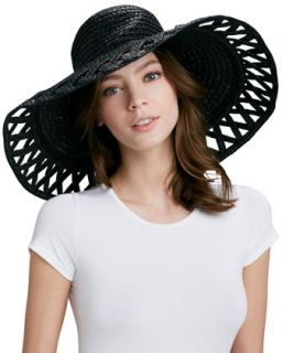 Maribel Wide Brim Squishee Hat, Black   Eric Javits   Black