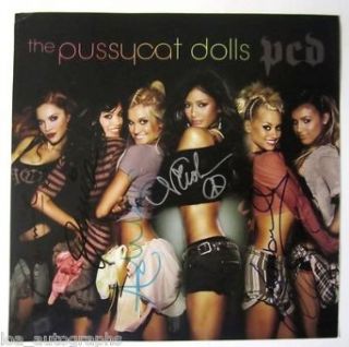 The Pussycat Dolls REAL hand SIGNED 2005 promo poster flat all 6 #1 Sherzinger: Entertainment Collectibles