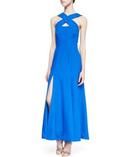 Womens Vegas Cross Front Maxi Gown, Blue   Naven   Blue (8)
