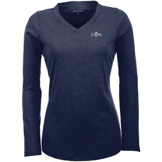 Antigua Milwaukee Brewers Womens Flip Long Sleeve V neck T Shirt   Size: