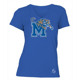 SOFFE Womens Memphis Tigers No Sweat V Neck Short Sleeve T Shirt   Size: