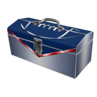Sainty International 24 038 Art Deco Football Fanatic Blue Tool Box   Tool Boxes