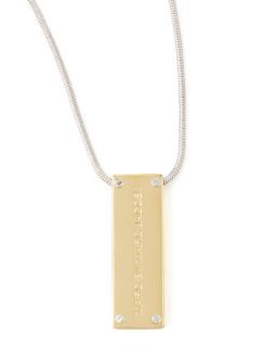 Logo ID Pendant Necklace, Yellow Golden   MARC by Marc Jacobs   Gold