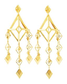 Gold Large Lattice Chandelier Earrings   Eddie Borgo   Gold (LARGE )
