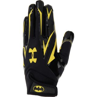 UNDER ARMOUR Boys Alter Ego Batman F4 Football Gloves   Size: L, Black