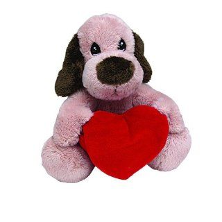 SMALL DOG WITH PLUSH HEART  Collectible Figurine   Plush Animal Toys