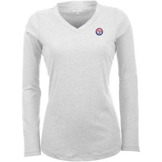 Antigua Texas Rangers Womens Flip Long Sleeve V neck T Shirt   Size: XL/Extra