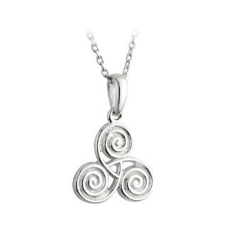 Sterling Silver Newgrange Pendant Necklace Made in Ireland: Jewelry