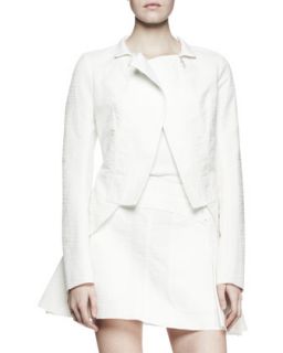 Womens Asymmetric Peplum Back Jacket   Nina Ricci   Natural (42)