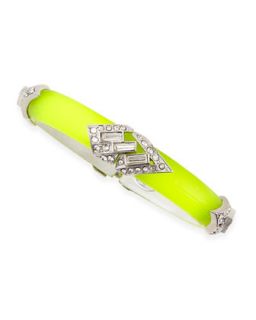 Neon Deco Architectural Lucite Bracelet, Yellow   Alexis Bittar   Yellow