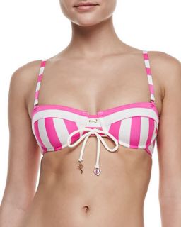 Womens Boho Striped Underwire Swim Top   Juicy Couture   Beauty (X LARGE/12)