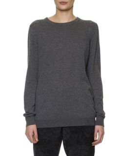 Womens Cashmere Crewneck Sweater   Bottega Veneta   Gray (46/10)