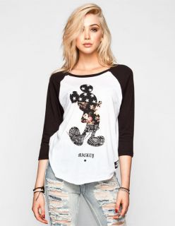 Disney Collection Swag Womens Baseball Tee Black/White In Sizes Medium, La