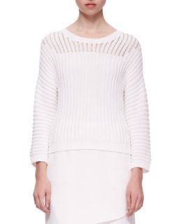 Womens Marsha Squiggle Knit Sweater   J Brand Ready to Wear   White (MEDIUM)