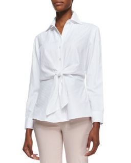 Womens Walter Long Sleeve Tie Front Blouse   Finley   White (XS (0 2))