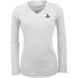 Antigua St. Louis Cardinals Womens Flip Long Sleeve V neck T Shirt   Size: