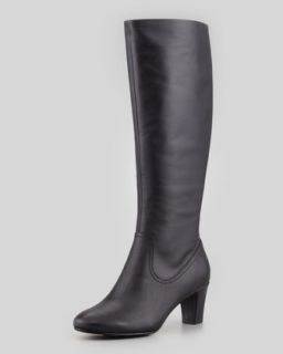 Dodie Leather Knee Boot, Black   Taryn Rose   Black (41.0B/11.0B)