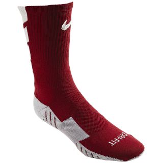 NIKE Mens Stadium Soccer Crew Socks   Size: L, Maroon/grey
