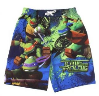Teenage Mutant Ninja Turtles Boys Sz 4 16 Swim Trunks (10/12) Clothing