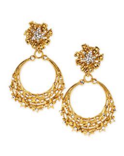 Glittering Golden Star Clip Earrings   Jose & Maria Barrera   Gold