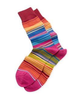 Mens Summer Stripe Socks, Pink   Paul Smith   Pink