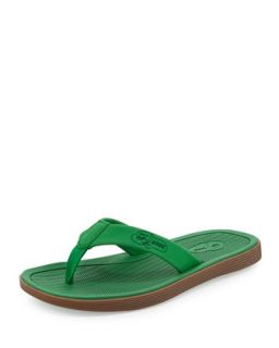 Mens Rubber Flip Flop Sandal, Green   Sperry Top Sider   Tan (8)