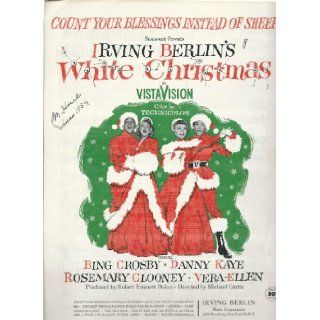 Count Your Blessings instead of Sheep from White Christmas   Vintage Sheet Music: Irving Berlin, Illustrated ( Cover Art ): Books