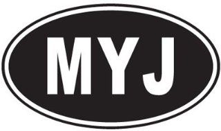 MYJ Oval Sticker   Black: Everything Else
