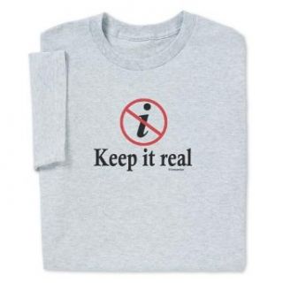 Keep It Real (Number) T shirt Ash 4XL: Clothing