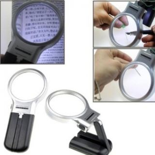 NEEWER Foldable Magnifying Glass 3X Magnifier 2 LED Light Loupe Magnifier for Industrial purpose / Circuit board and printing industry/ Medical science / Gardening/ Coin and stamp/ Education/ Geography/ Home and office: Home Improvement
