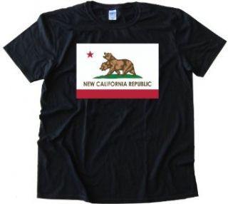 New California Republic Flag Bears   Tee Shirt Anvil Softstyle Black (Large): Sports & Outdoors